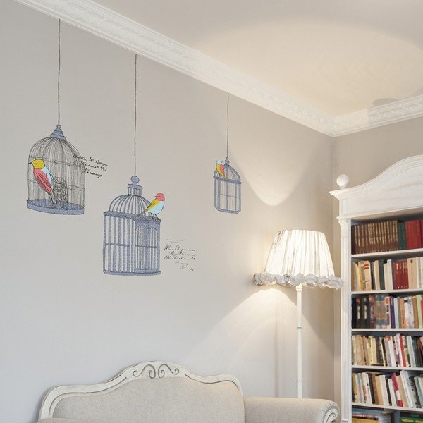 Set autocolante Ambiance Birds In Cage-image-4