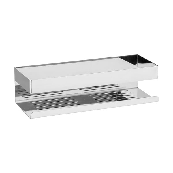 Raft pentru baie argintiu lucios autoadeziv din oțel inoxidabil Genova – Wenko-image-1