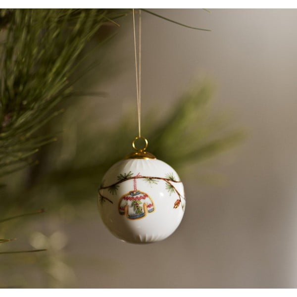 Glob de Crăciun din porțelan ø 6 cm Hammershøi Christmas Bauble 2025 – Kähler Design-image-1