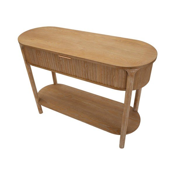 Masă consolă în culoare naturală din lemn de brad 40x110 cm Gothenburg – Mauro Ferretti-image-3