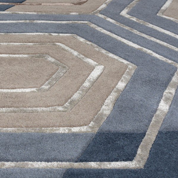 Covor din lână Flair Rugs Harlow, 160 x 230 cm, albastru-image-2