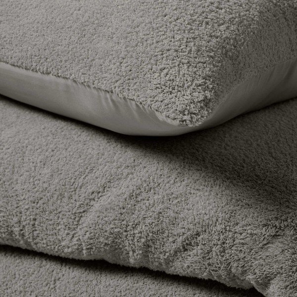 Lenjerie de pat gri antracit din micropluș/cocolino pentru pat dublu, extinsă 240x220 cm Helena – douceur d'intérieur-image-2