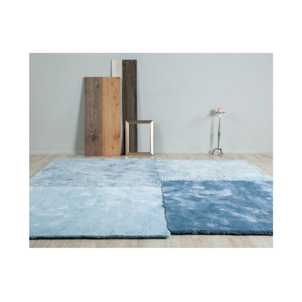 Covor EMKO Over Square, 200 x 207 cm, albastru-image-2