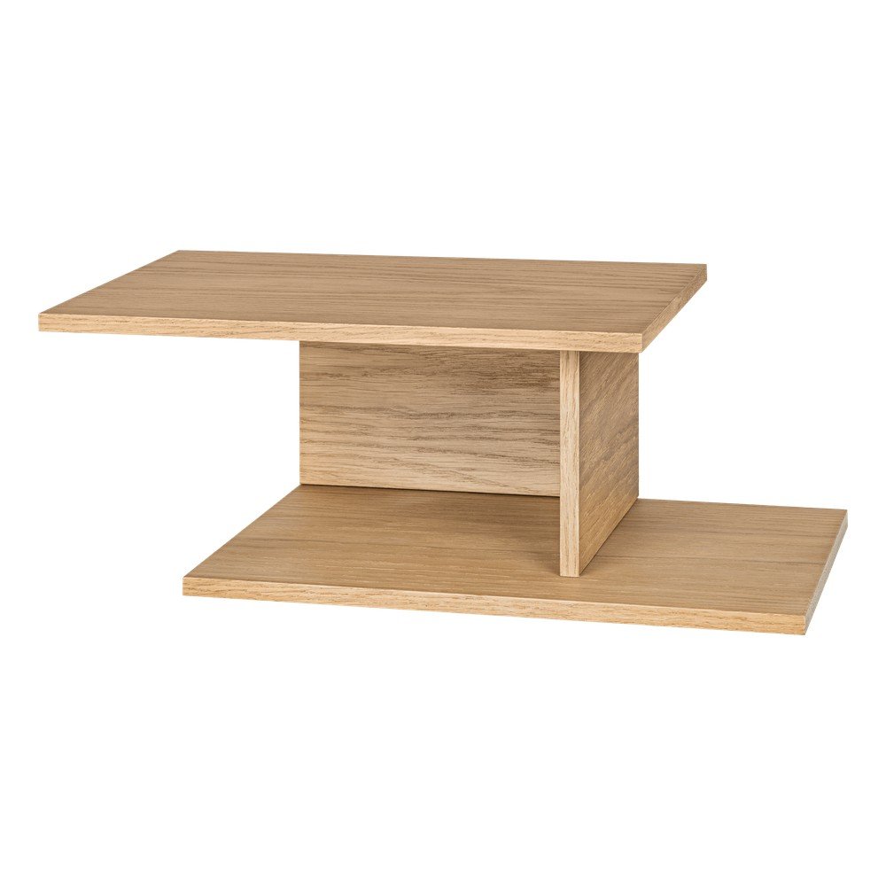 Noptieră în culoare naturală suspendată/cu rafturi cu aspect de lemn de stejar Tann – noo.ma