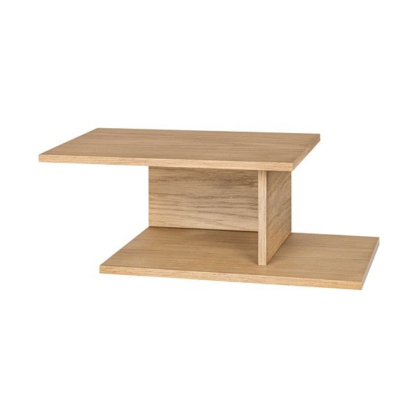 Noptieră în culoare naturală suspendată/cu rafturi cu aspect de lemn de stejar Tann – noo.ma