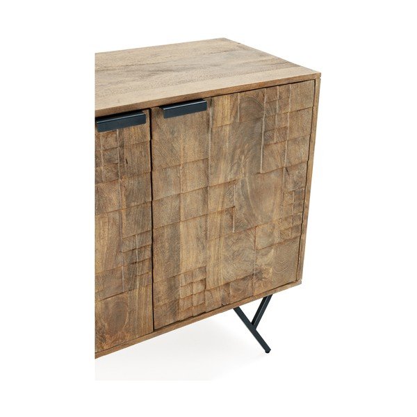 Comodă în culoare naturală din lemn de mango 175x78x40 cm Priya – MOME-image-2