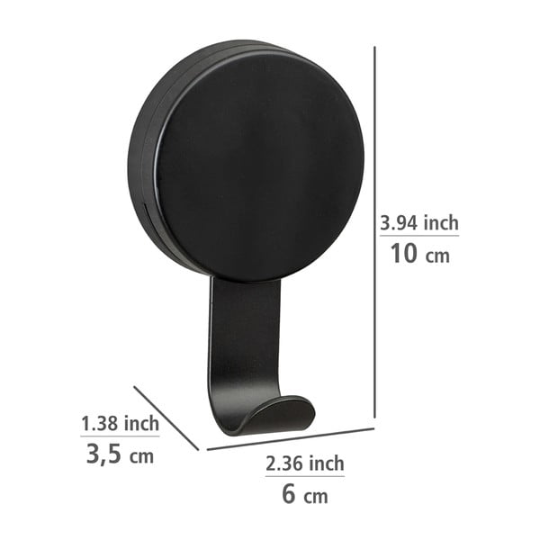 Set 2 cârlige pentru prosoape Wenko Pavia, negru-image-2