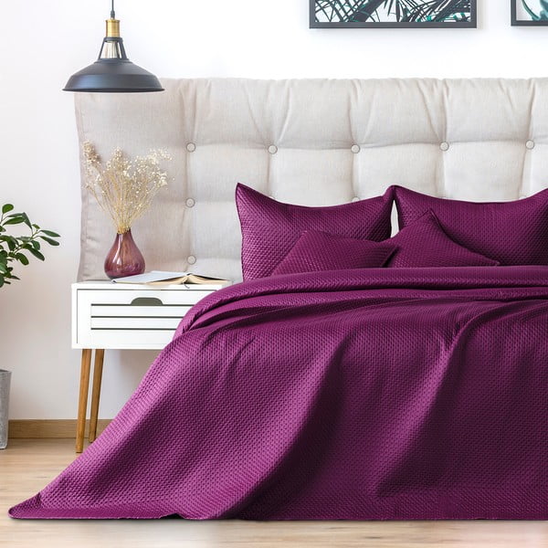 Cuvertură pentru pat dublu DecoKing Carmen, 240 x 220 cm, violet