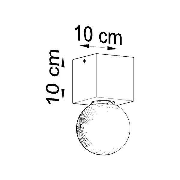 Plafonieră gri 10x10 cm Gabi – Sollux-image-4