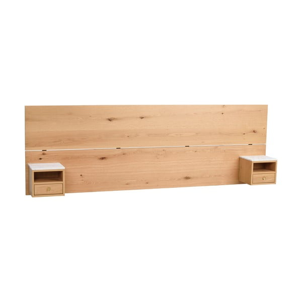 Tăblie de pat în culoare naturală din lemn de stejar 240x79 cm Whitmore – Rowico-image-2