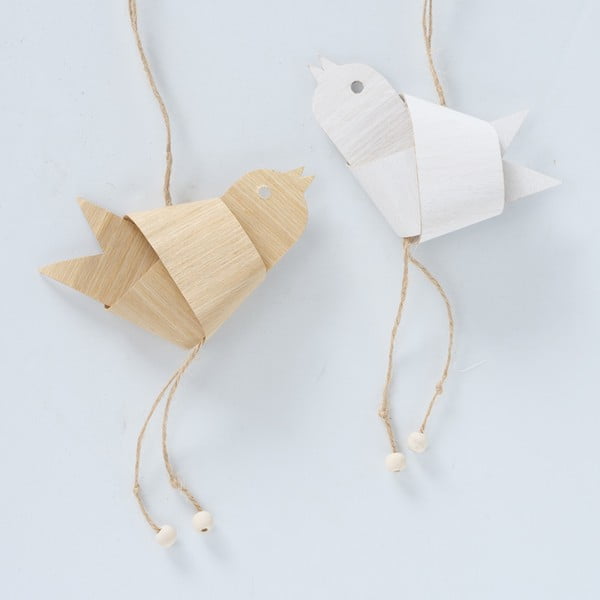 Set 2 decorațiuni suspendate cu model de Paște din hârtie reciclată Boltze Kassia