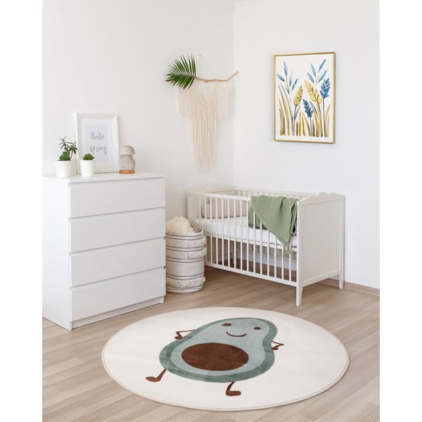 Covor pentru copii verde mentă-fildeș ø100 cm Avocado Mint – FD-image-1