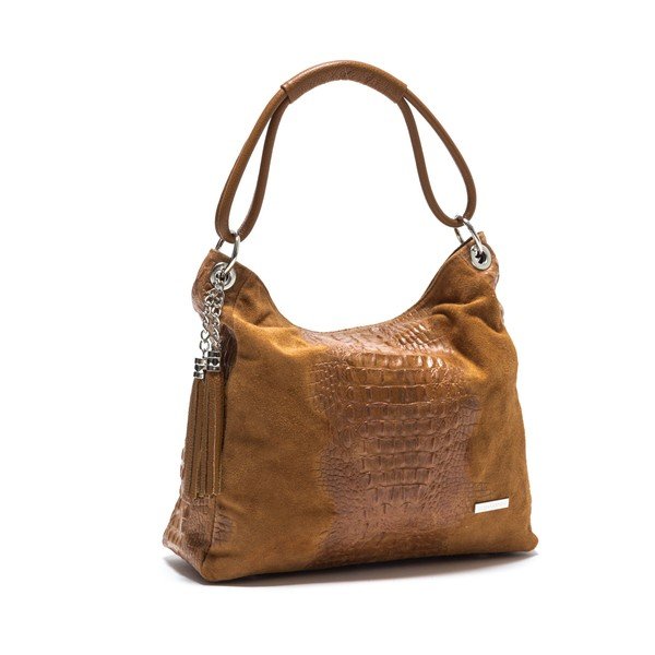 Geantă din piele  Isabella Rhea Coco, maro cognac-image-2