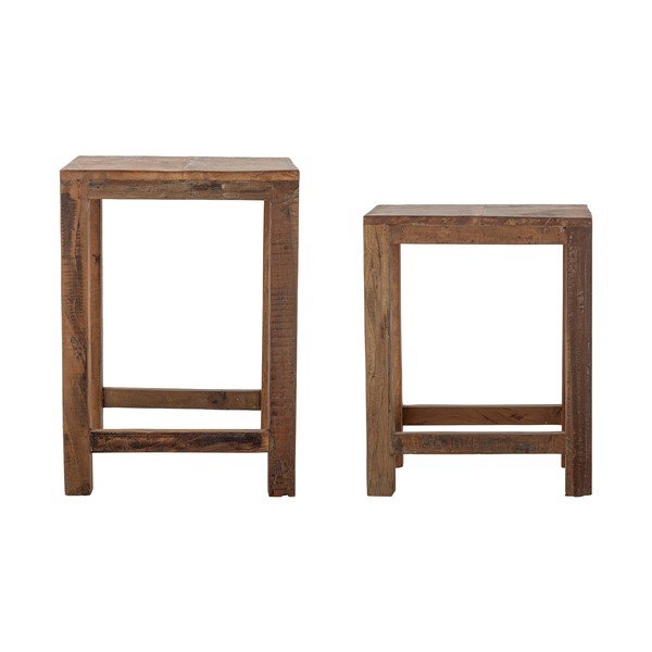 Măsuțe auxiliare 2 buc. din lemn reciclat 40x36 cm Galen – Bloomingville-image-4