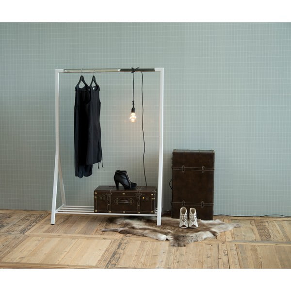 Suport de haine din metal alb Brent - Actona-image-1