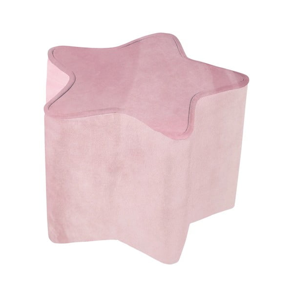 Puf pentru copii  roz deschis cu tapițerie din catifea Lil Sofa – Roba