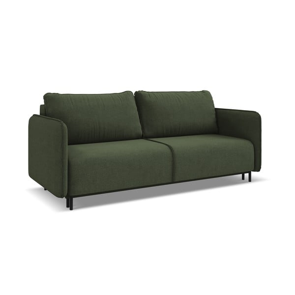 Canapea verde extensibilă/cu spațiu de depozitare 226 cm Luana – Makamii-image-2