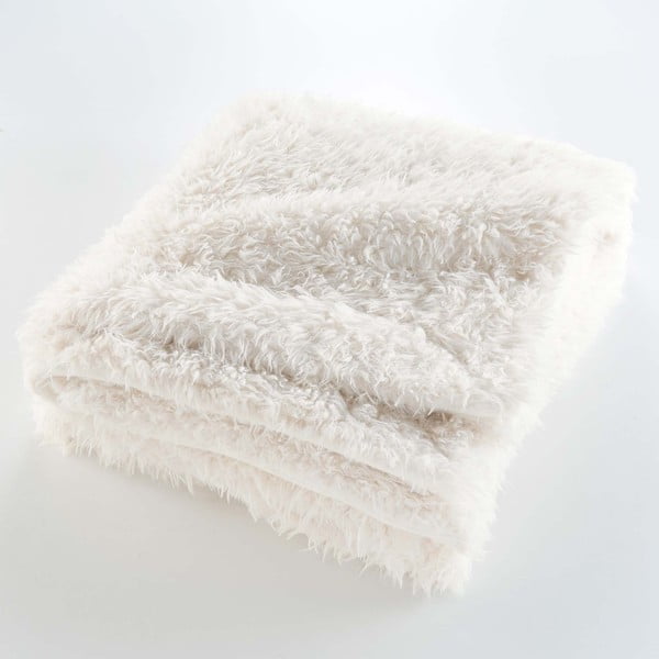 Pătură crem din blană artificială 220x240 cm Mouton – douceur d'intérieur