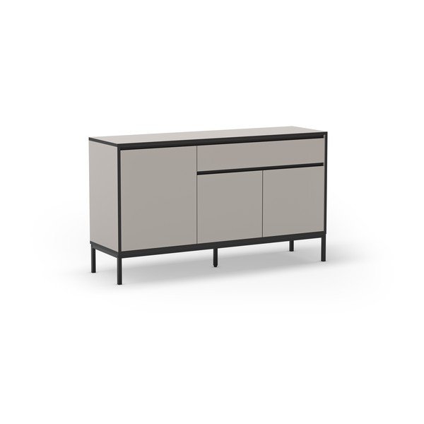 Comodă gri/bej joasă 140x80 cm Lorenza – Marckeric-image-1