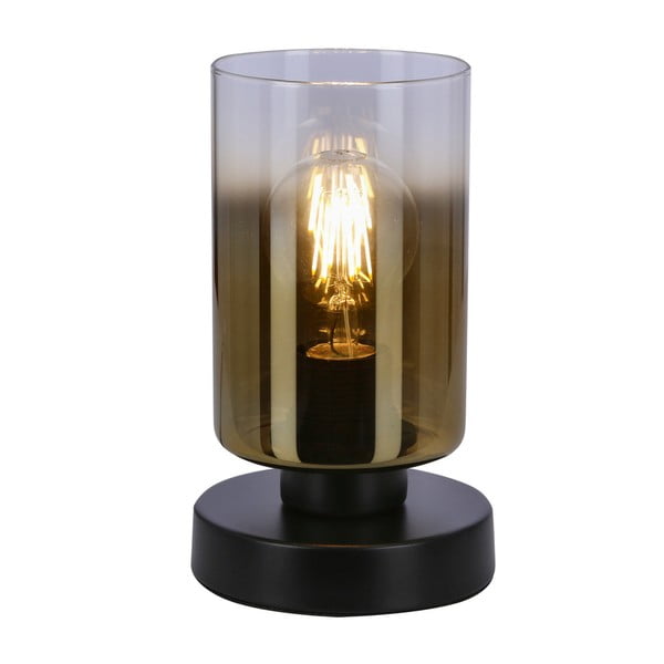 Veioză neagră cu abajur din sticlă (înălțime 20 cm) Aspra – Candellux Lighting-image-2