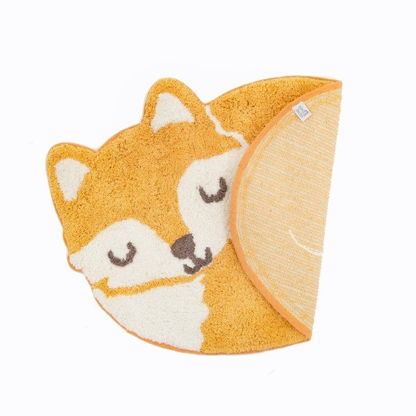 Covor din bumbac pentru copii Sass & Belle Woodland Fox, 46 x 60 cm, portocaliu-image-1