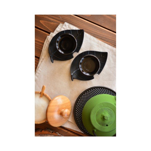 Set 2 boluri pentru ceai Bambum Turme, 30 ml, negru-image-1
