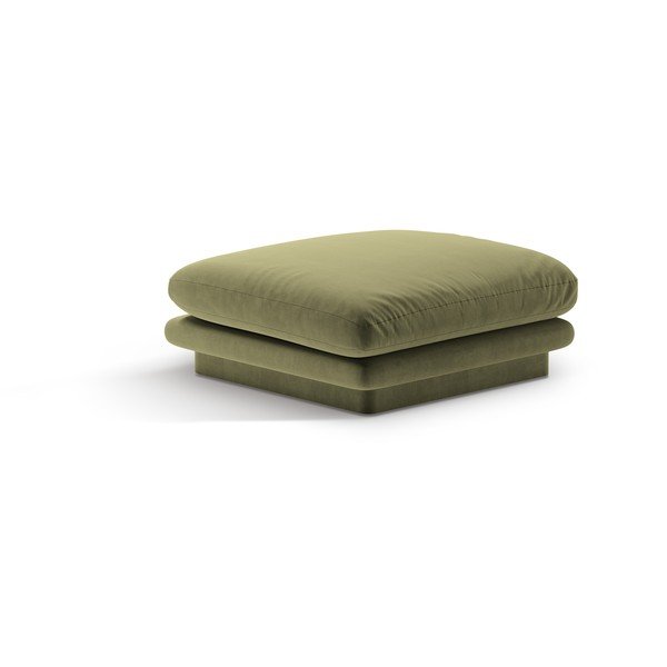 Taburet verde deschis cu tapițerie din catifea Torino – Micadoni 