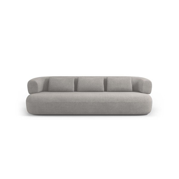 Canapea gri deschis cu tapițerie din țesătură bouclé 226 cm Jenny – Micadoni -image-2