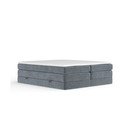 Pat boxspring gri închis cu spațiu de depozitare/fără tăblie 160x200 cm Juniper – Maison de Rêve