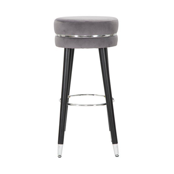 Scaun de bar gri tapițat (înălțime șezut 74 cm) Paris – Mauro Ferretti-image-1