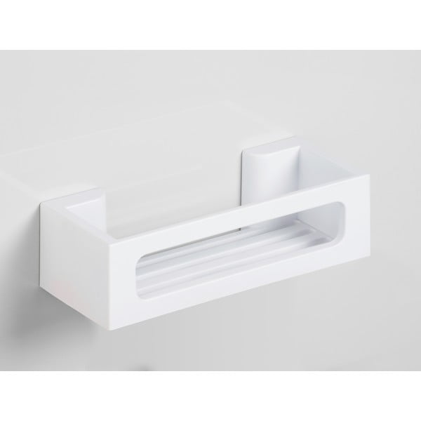 Raft pentru baie alb mat autoadeziv cu Turbo-Loc din plastic Bralia – Wenko-image-4