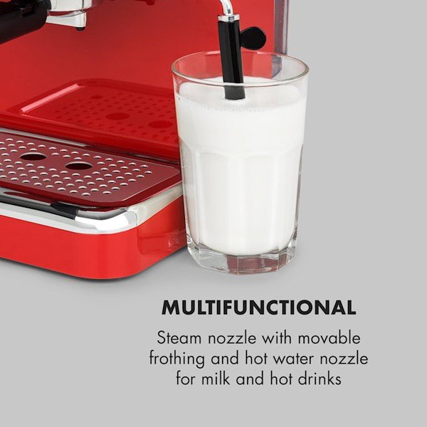 Espresor de cafea Klarstein Espressionata Gusto, roșu-image-4