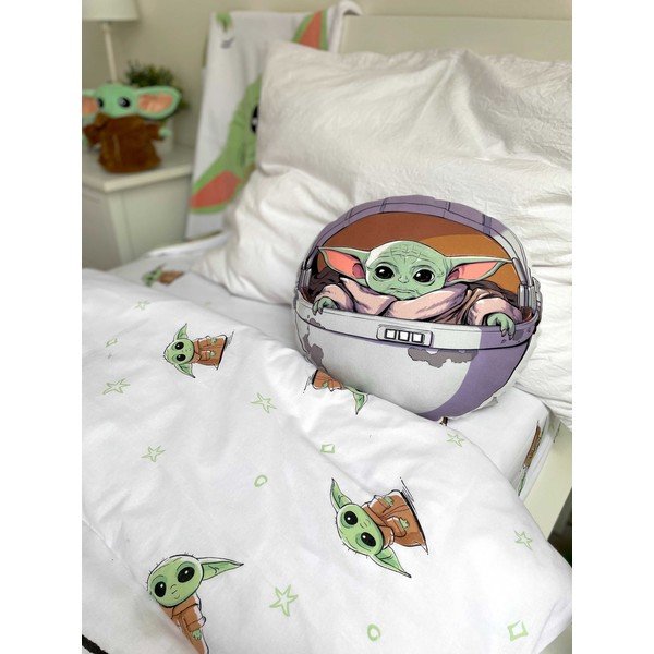 Pernă pentru copii din micropluș/cocolino ø 40 cm Star Wars "Mandalorian 02" – Jerry Fabrics-image-1