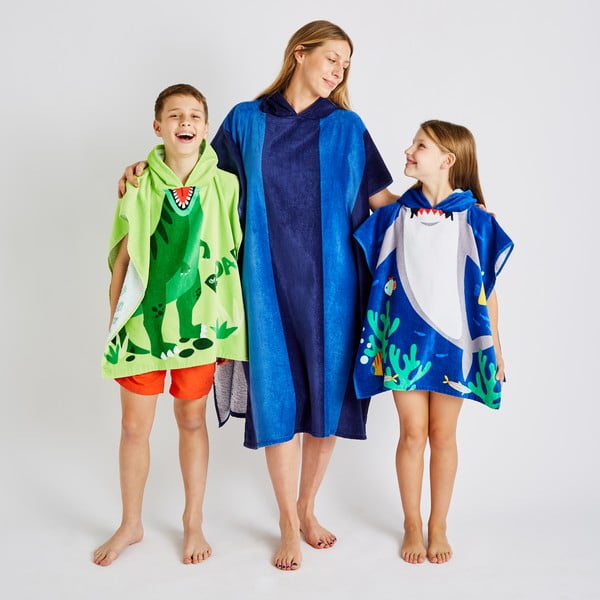 Poncho albastru din bumbac Stripe – Catherine Lansfield-image-4