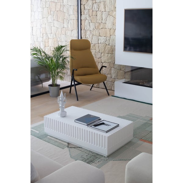 Măsuță de cafea cu 2 sertare Teulat Doric, alb-image-1