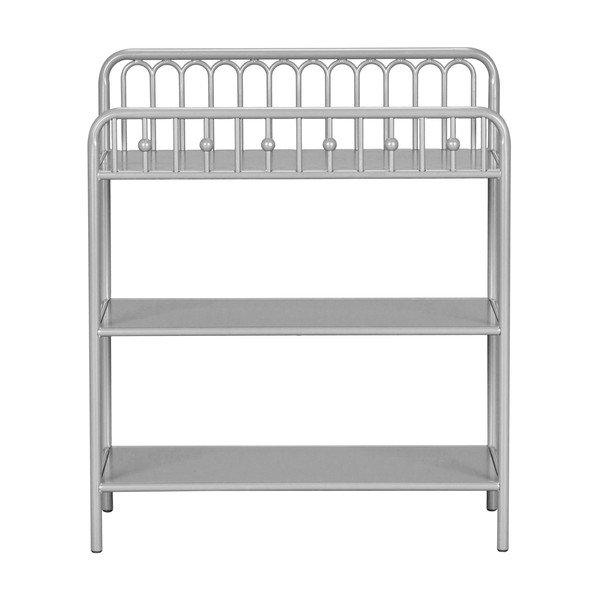Comodă de copii gri deschis înaltă din metal cu masă de schimbat 87x102 cm Monarch Hill – Støraa-image-2