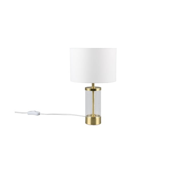 Veioză aurie cu abajur textil (înălțime 33,5 cm) Grazia – Reality-image-2