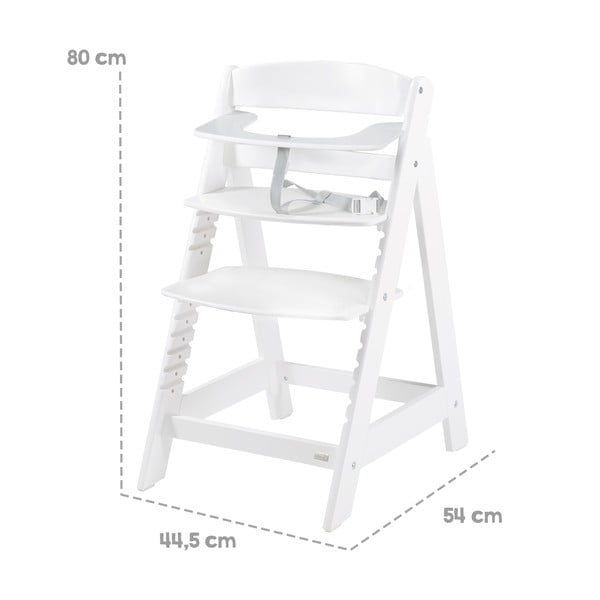 Scaun de masă pentru bebe alb Luxe – Roba-image-3