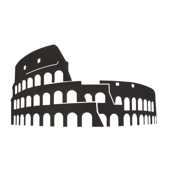 Decorațiune metalică de perete Wall Decor Colosseum, negru