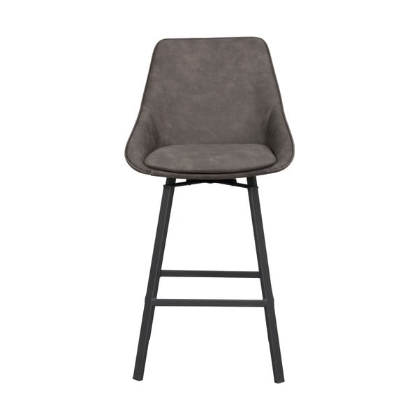 Scaune de bar gri 2 buc. (înălțime șezut 65 cm) Alison – Rowico-image-3