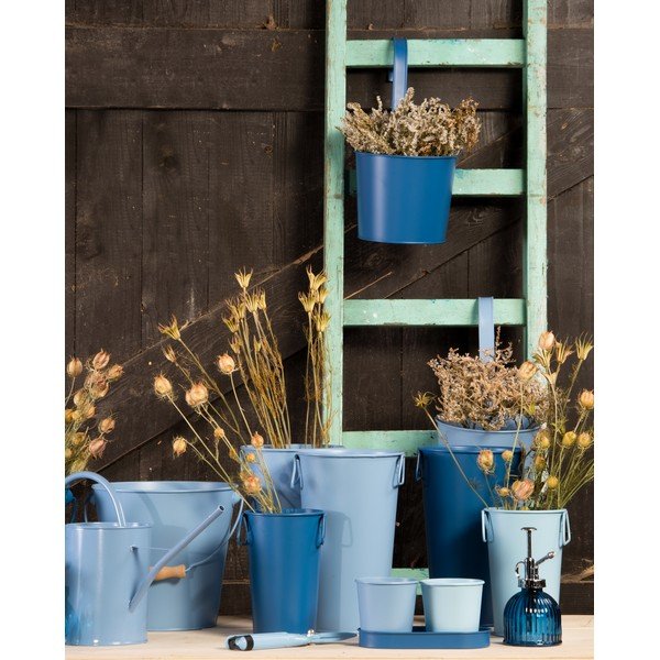 Set 2 ghivece din metal Esschert Design Gardener, albastru închis-image-1