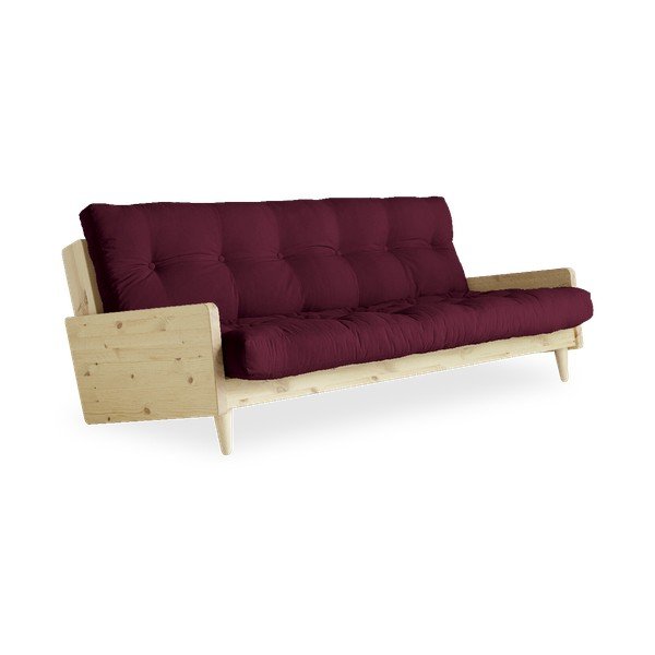 Canapea variabilă Karup Design Indie Natural/Bordeaux, roșu închis-image-3