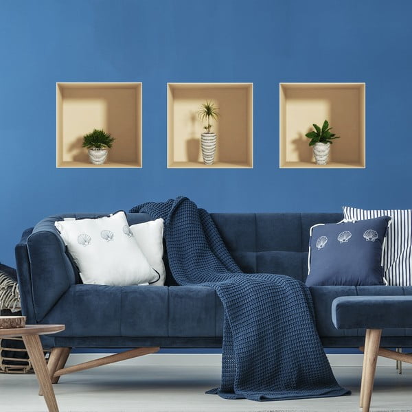 Set 3 autocolante cu efect 3D Ambiance Palms-image-3