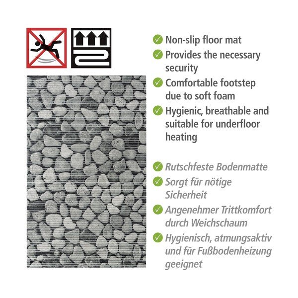 Covoraș de baie gri din plastic 50x80 cm Sassi – Wenko-image-4