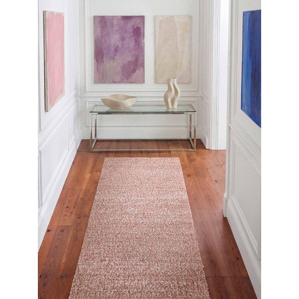 Covor tip traversă roz prăfuit țesut manual din material bouclé 80x200 cm Notting Hill Portobello – Ted Baker-image-1