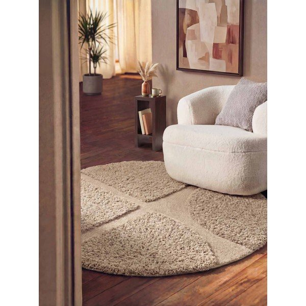 Covor bej țesut manual rotund ø 160 cm Lambeth Jasper – Ted Baker-image-1