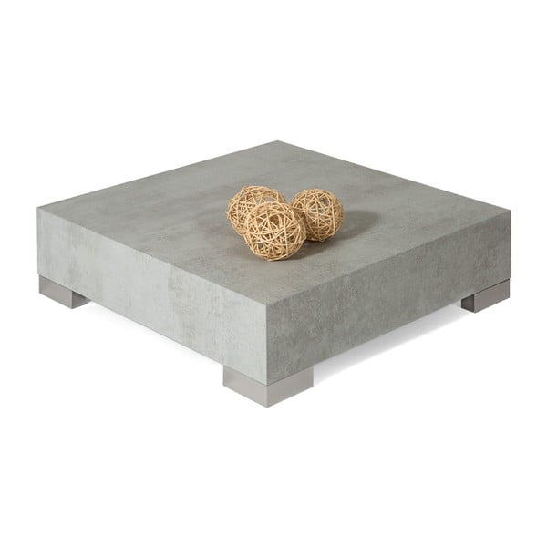 Măsuță de cafea decor gri beton MobiliFiver Icube, 60 x 60 cm