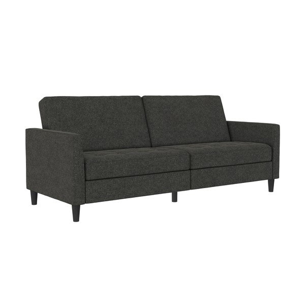 Canapea gri închis cu tapițerie din catifea 207 cm Presley – Støraa-image-2