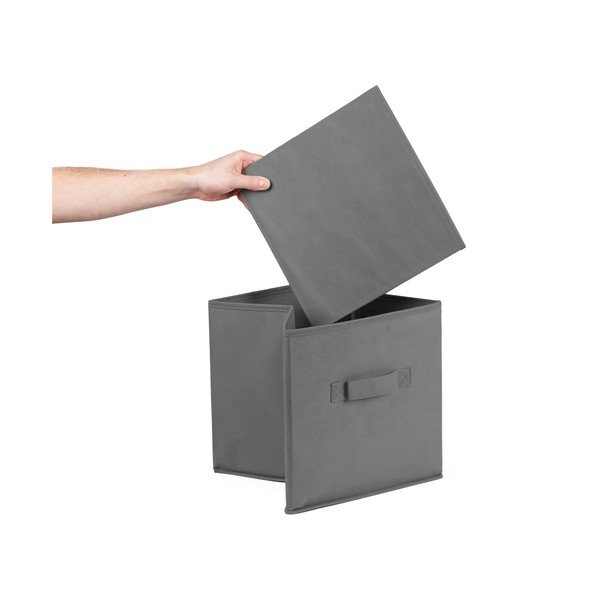 Cutie de depozitare gri închis din plastic 31x31x31 cm – Compactor-image-3