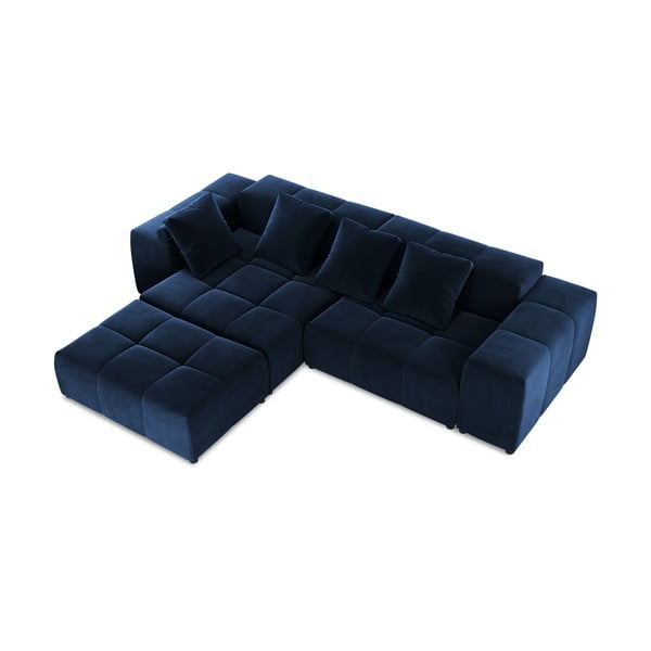 Colțar albastru cu tapițerie din catifea (variabil) Rome Velvet - Cosmopolitan Design-image-3